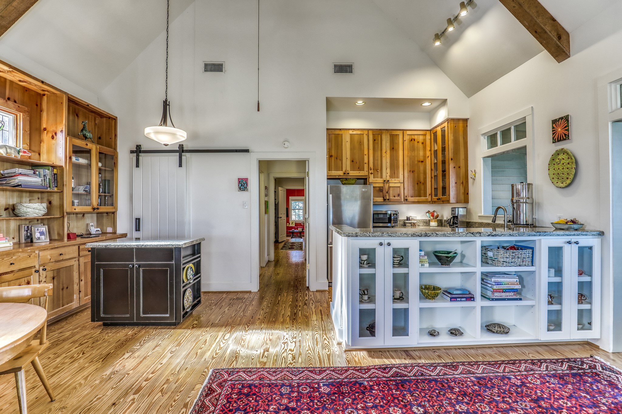 1745 Schoenberg Road Carmine, TX 78932 - Photo 6 of 30 a kitchen with stainless steel appliances granite countertop a stove a sink and a refrigerator