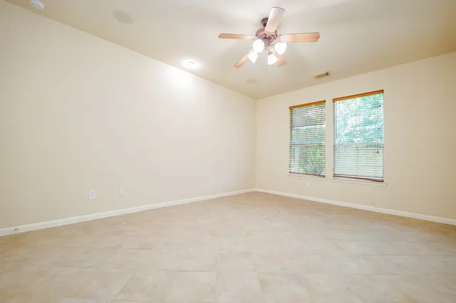 an empty room with a window