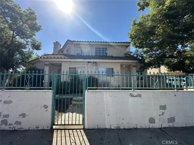 front view of a house with a glass door