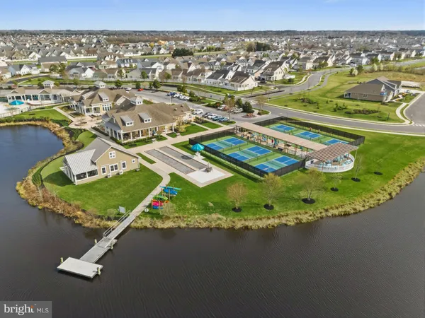 a view of a city with lawn chairs