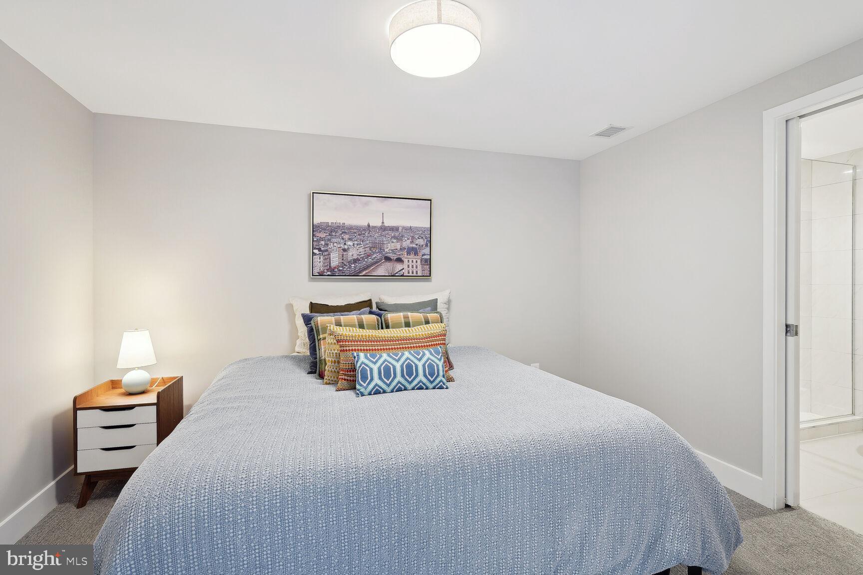 1628 11th Street Northwest, Unit 108 Washington, DC 20001 - Photo 23 of 44 a bedroom with a bed and painting on the wall