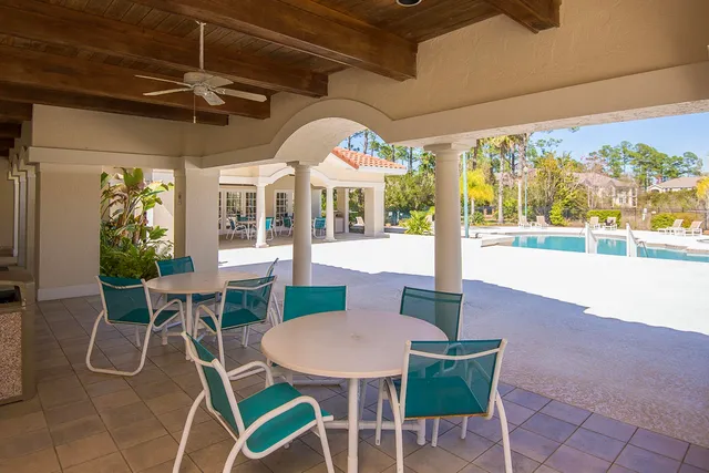a view of wooden floor with a lake view