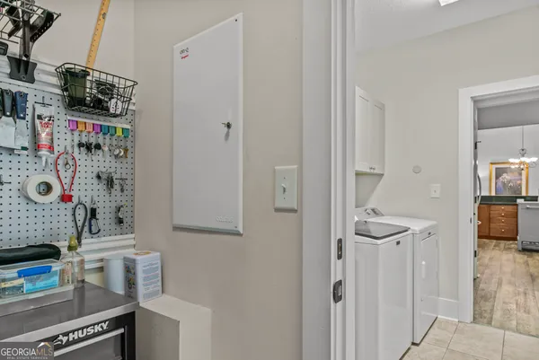 a view of storage and utility room