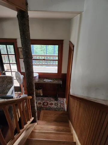 a view of backyard with green space