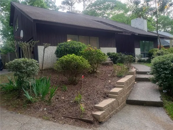 a view of outdoor space with seating