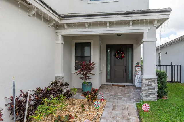 a front view of a house