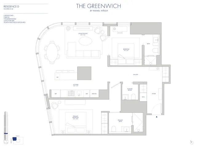 $2,505,000 | 125 Greenwich Street, Unit 31D | Financial District