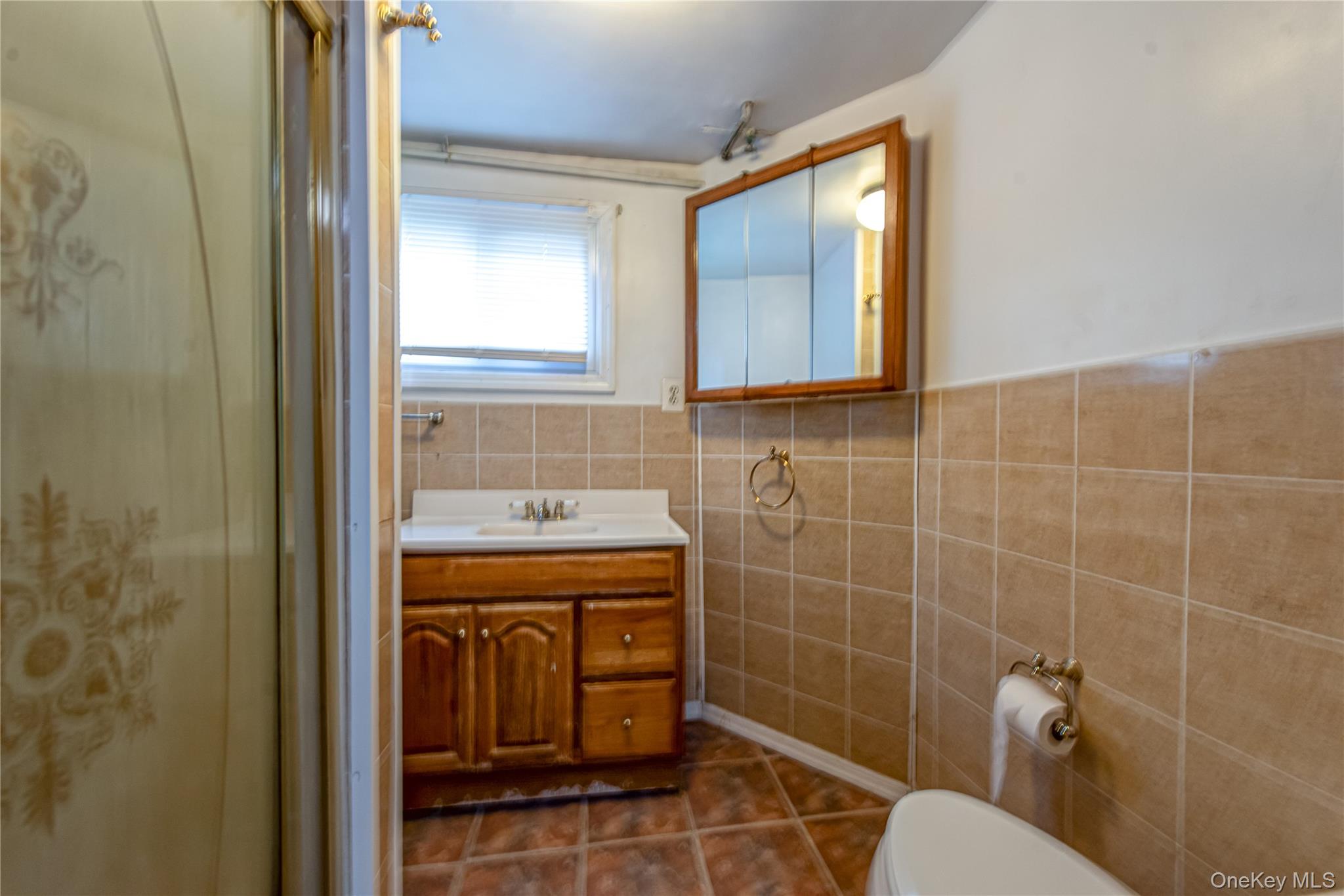 15 Major Road Massapequa, NY 11758 - Photo 18 of 25 a bathroom with a sink a toilet and mirror