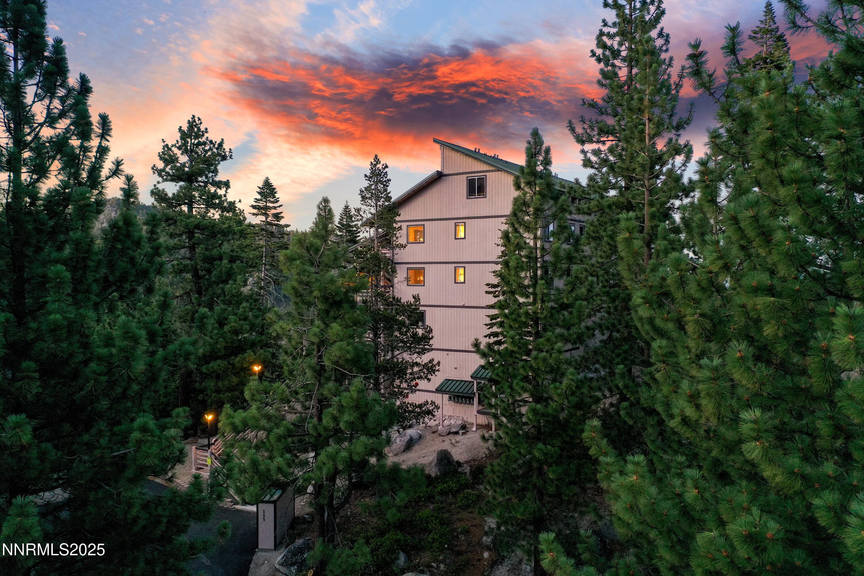 305 Galaxy Lane, Unit 7 Stateline, NV 89449 - Photo 48 of 61 a aerial view of a house with a yard and garden in the background