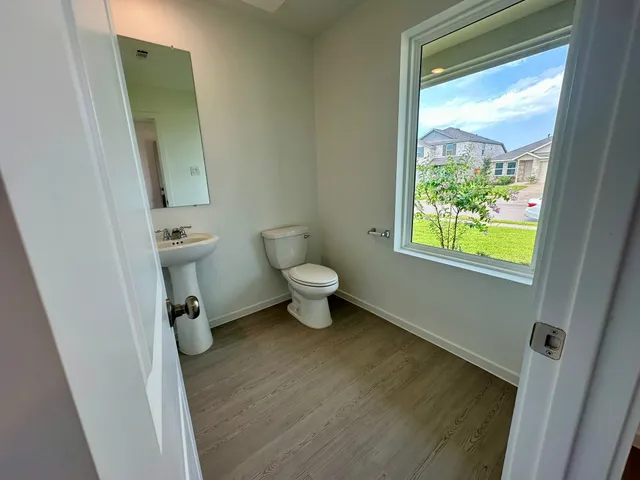 a bathroom with a toilet