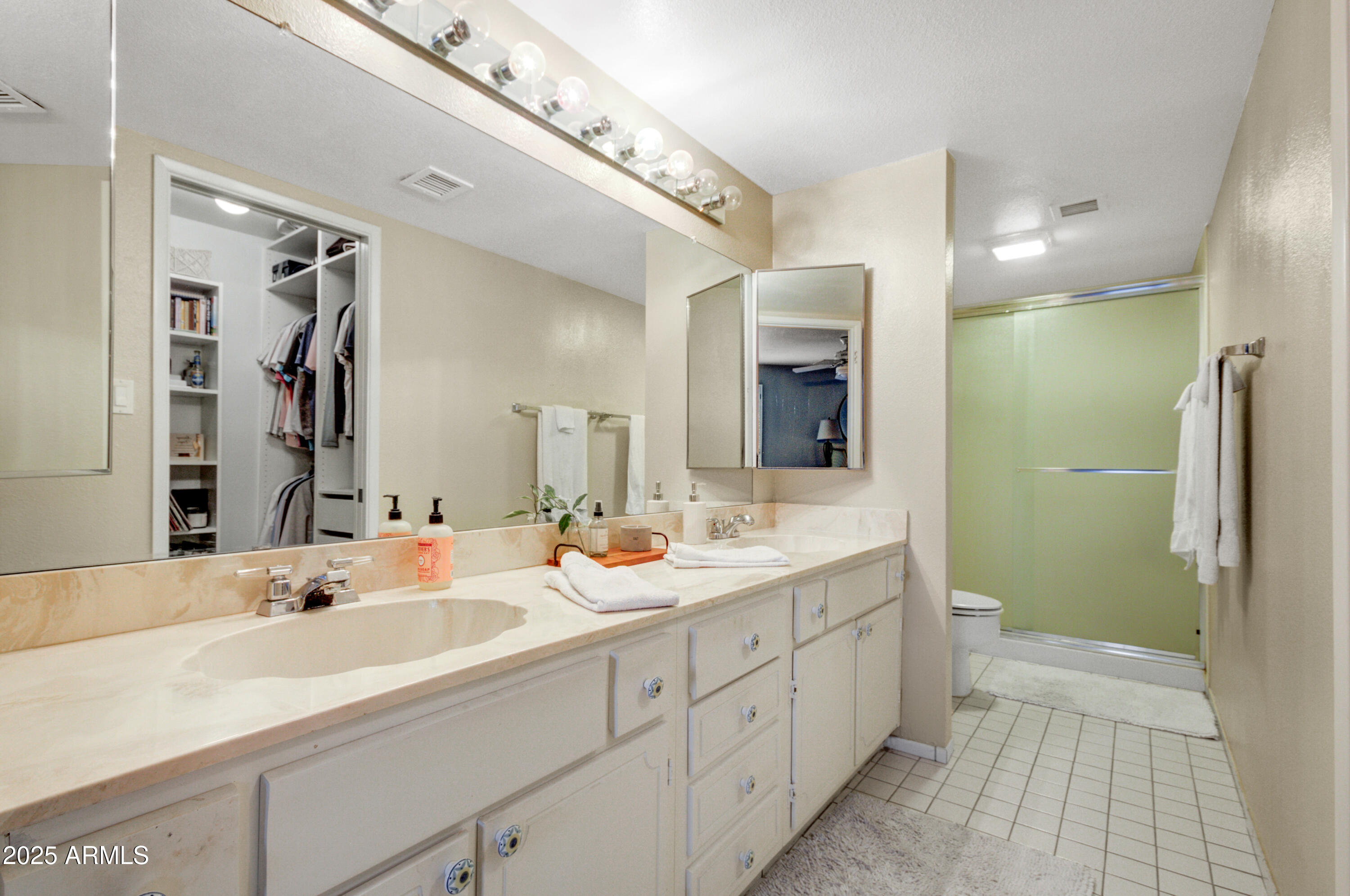 25828 North Primo Circle Rio Verde, AZ 85263 - Photo 8 of 21 a bathroom with a double vanity sink mirror and shower