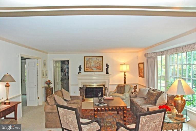 4994 Glenbrook Road Northwest Washington, DC 20016 - Photo 11 of 18 Living Room with large Bay Window and Fireplace.