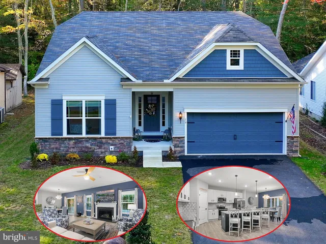 a front view of house with a garden