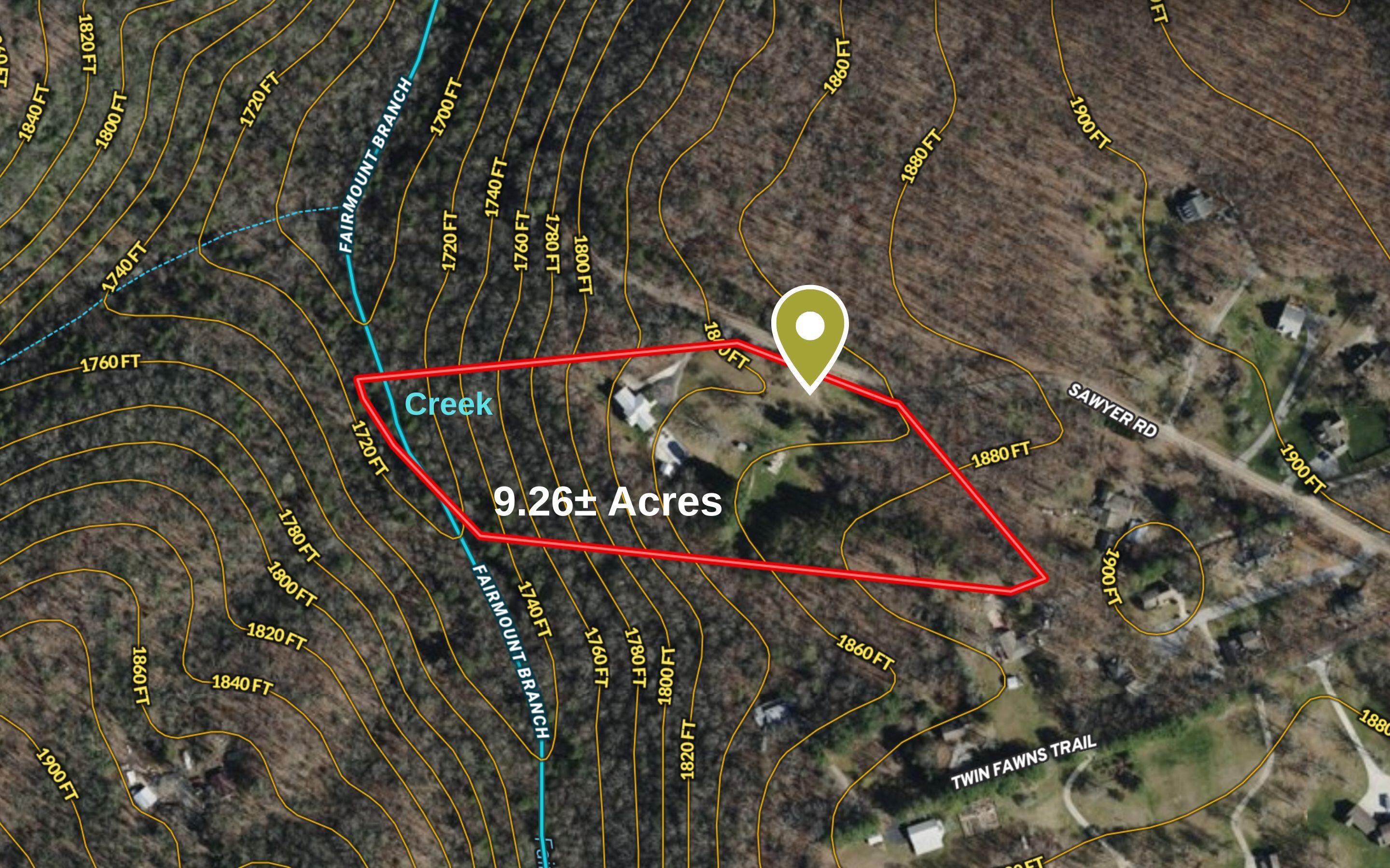 6015 Sawyer Road Signal Mountain, TN 37377 - Photo 40 of 44 Topographic Map of Property