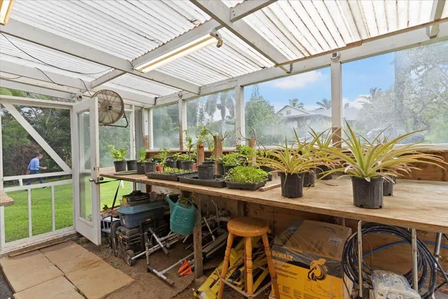 a view of a yard in front of a house