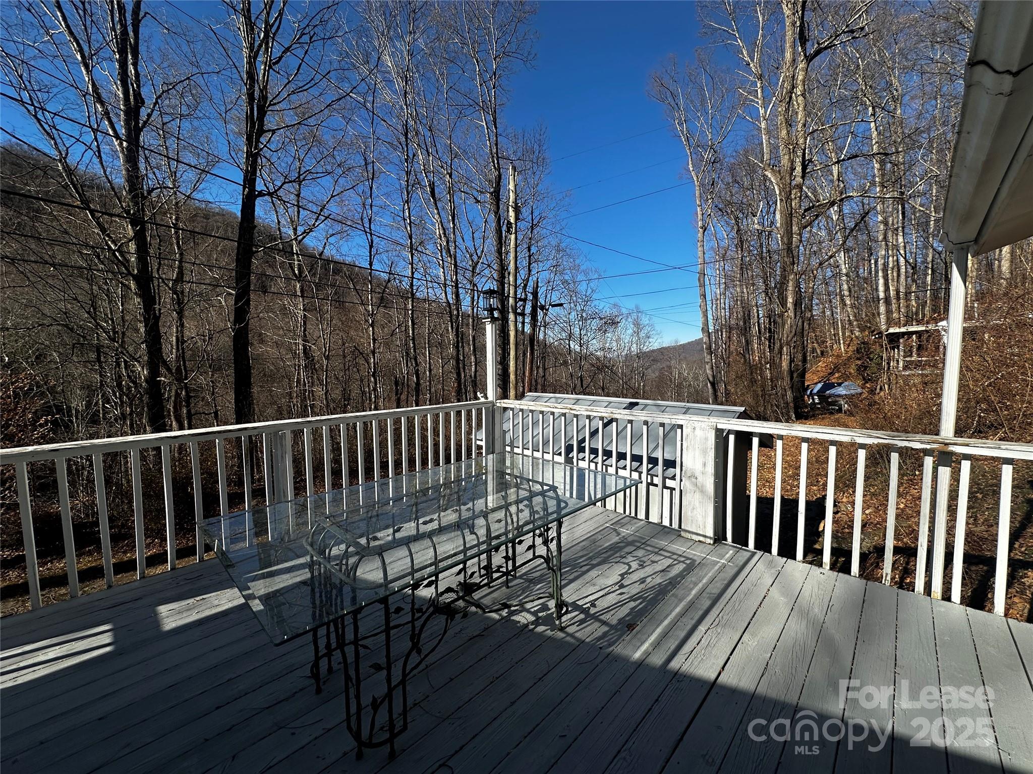 717 Deep Gap Road Burnsville, NC 28714 - Photo 3 of 23 a view of balcony with wooden floor and fence