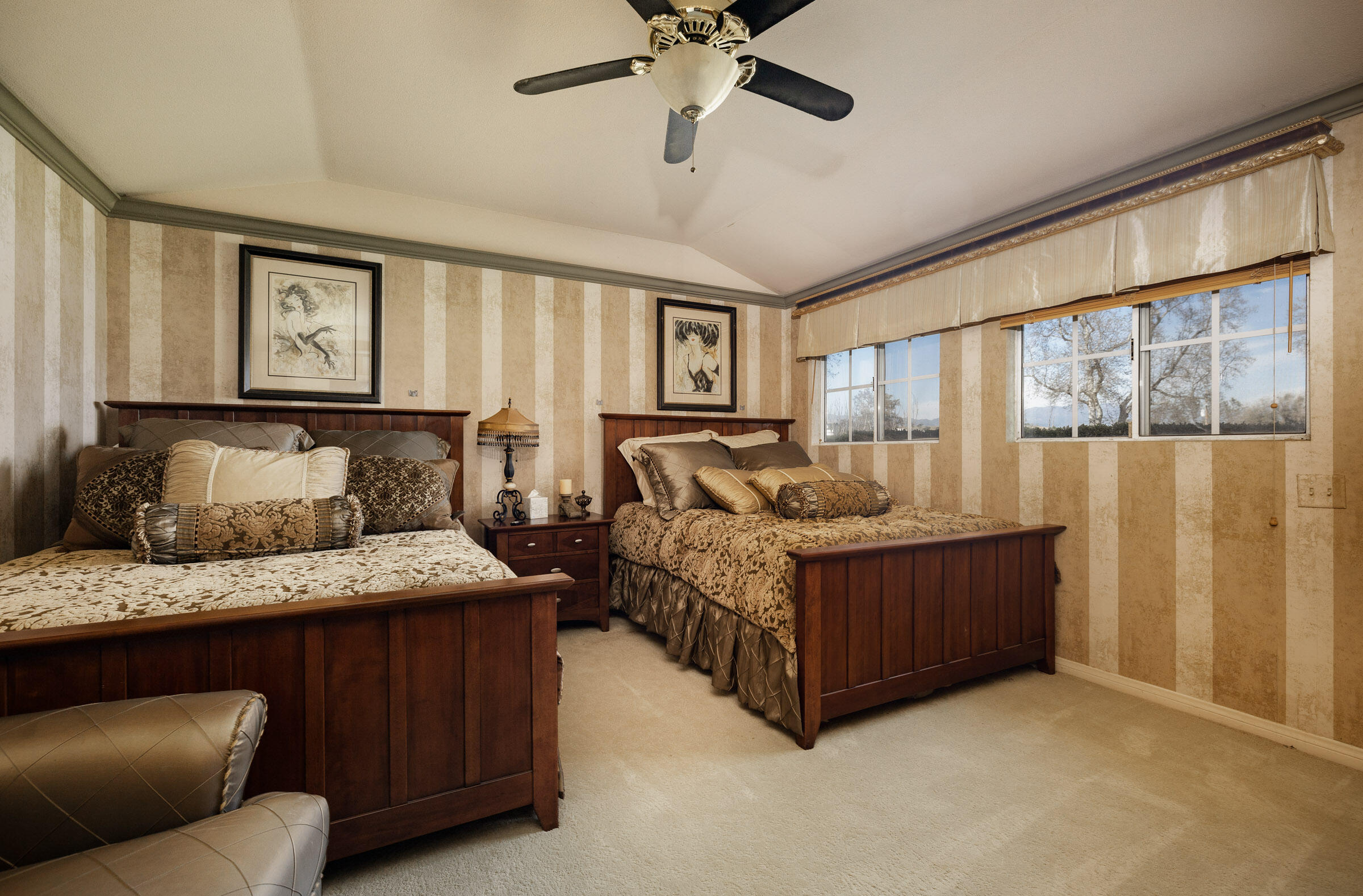 120 Meadowlark Road Santa Ynez, CA 93460 - Photo 18 of 42 a bedroom with a bed window and couch