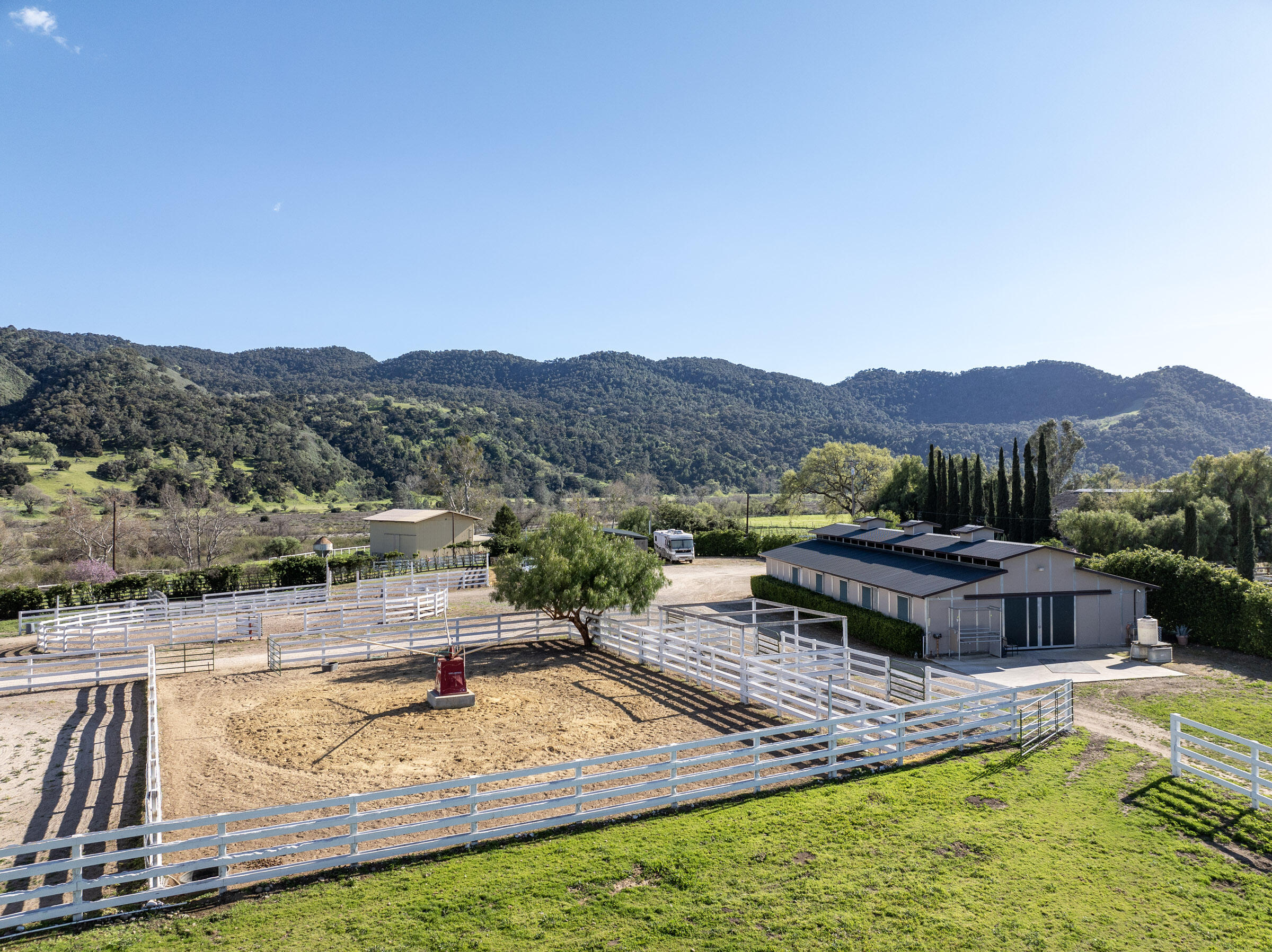 120 Meadowlark Road Santa Ynez, CA 93460 - Photo 25 of 42 a view of a swimming pool with lounge chair