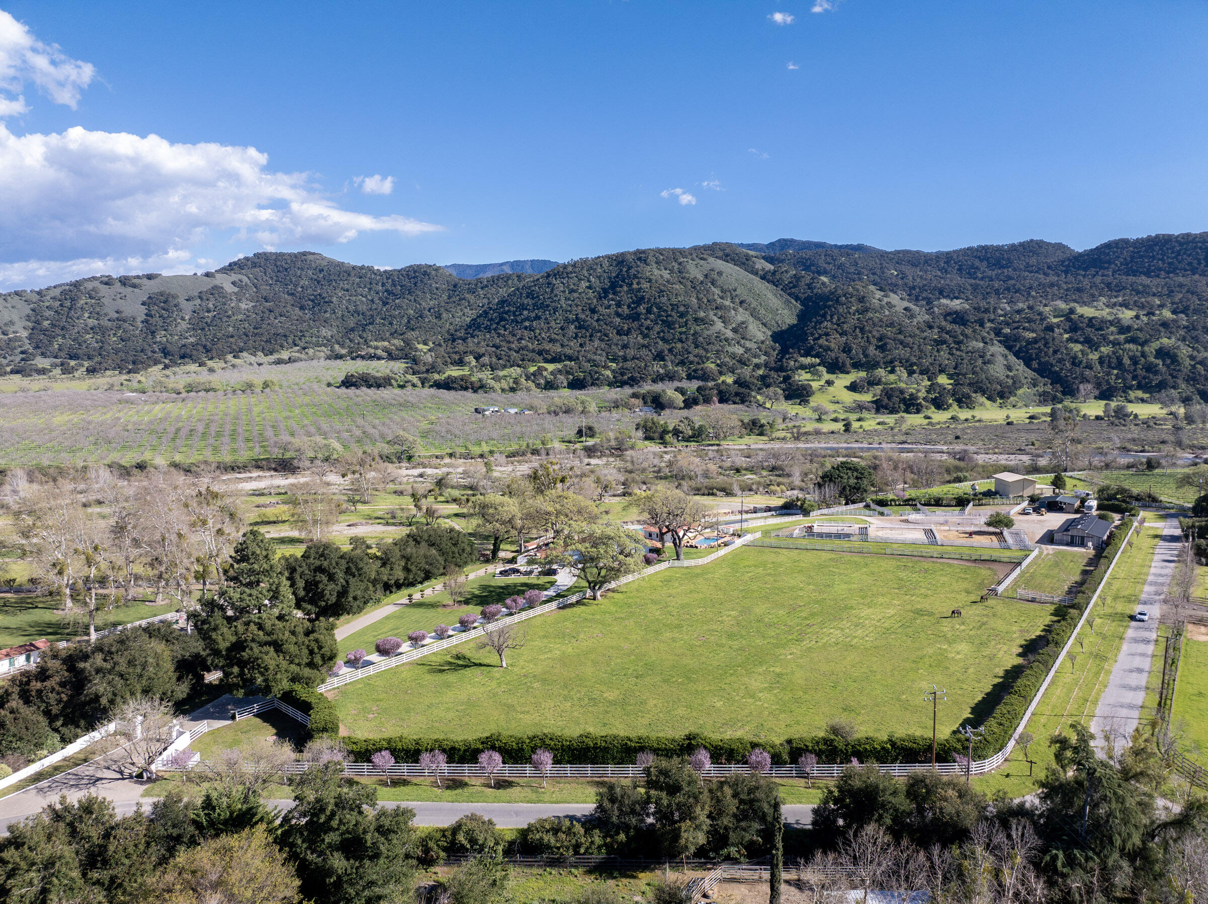 120 Meadowlark Road Santa Ynez, CA 93460 - Photo 37 of 42 an aerial view of residential houses with outdoor space and lake view