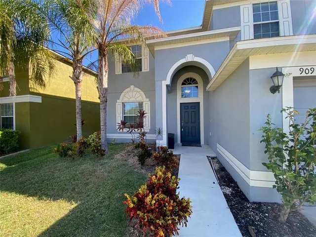 a house view with a garden space