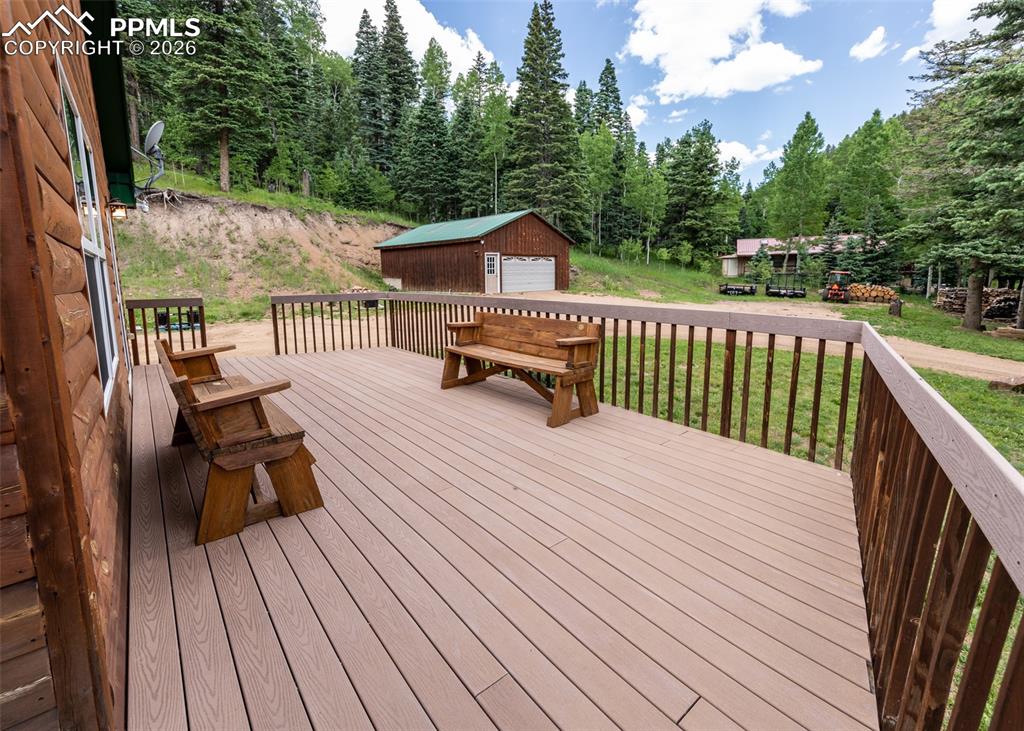 331 Westcliffe Drive Rye, CO 81069 - Photo 26 of 50 a view of balcony with wooden floor and outdoor seating