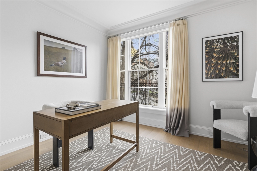 25 Beacon Street, Unit 4 Boston, MA 02108 - Photo 27 of 41 a view of a workspace with furniture and a window