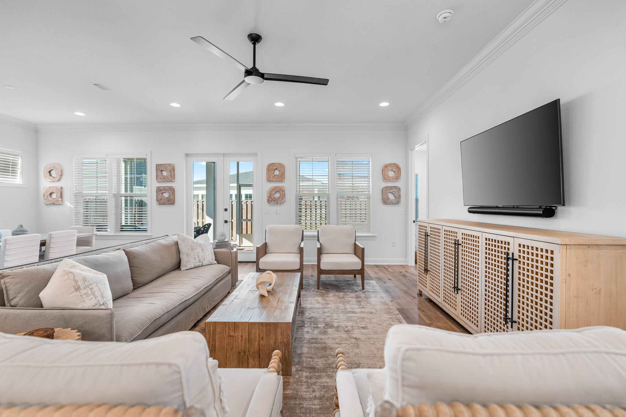 90 Suwannee Dr Inlet Beach Inlet Beach, FL 32461 - Photo 21 of 59 a living room with furniture and a flat screen tv