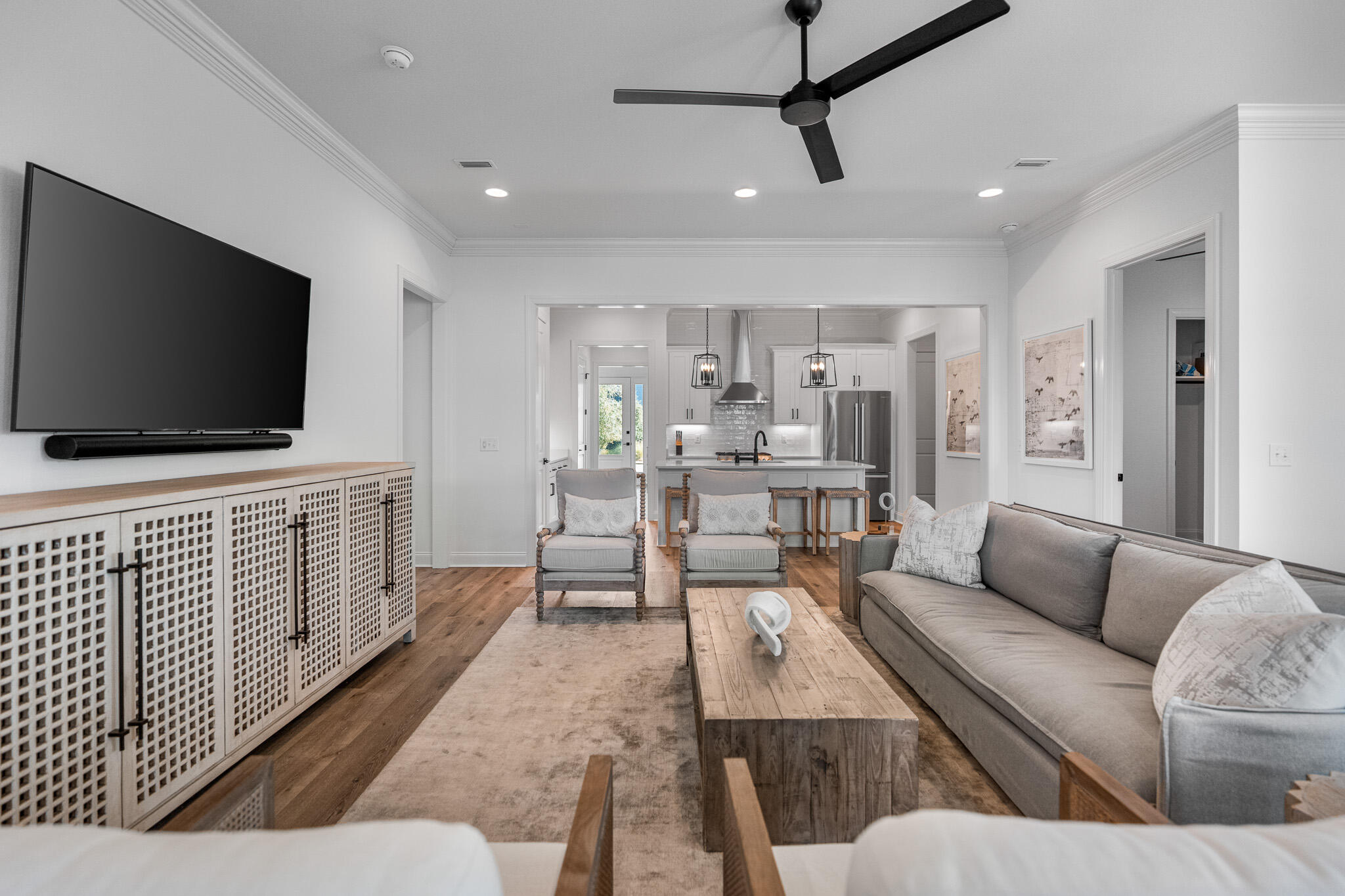 90 Suwannee Dr Inlet Beach Inlet Beach, FL 32461 - Photo 31 of 59 a living room with furniture and a flat screen tv