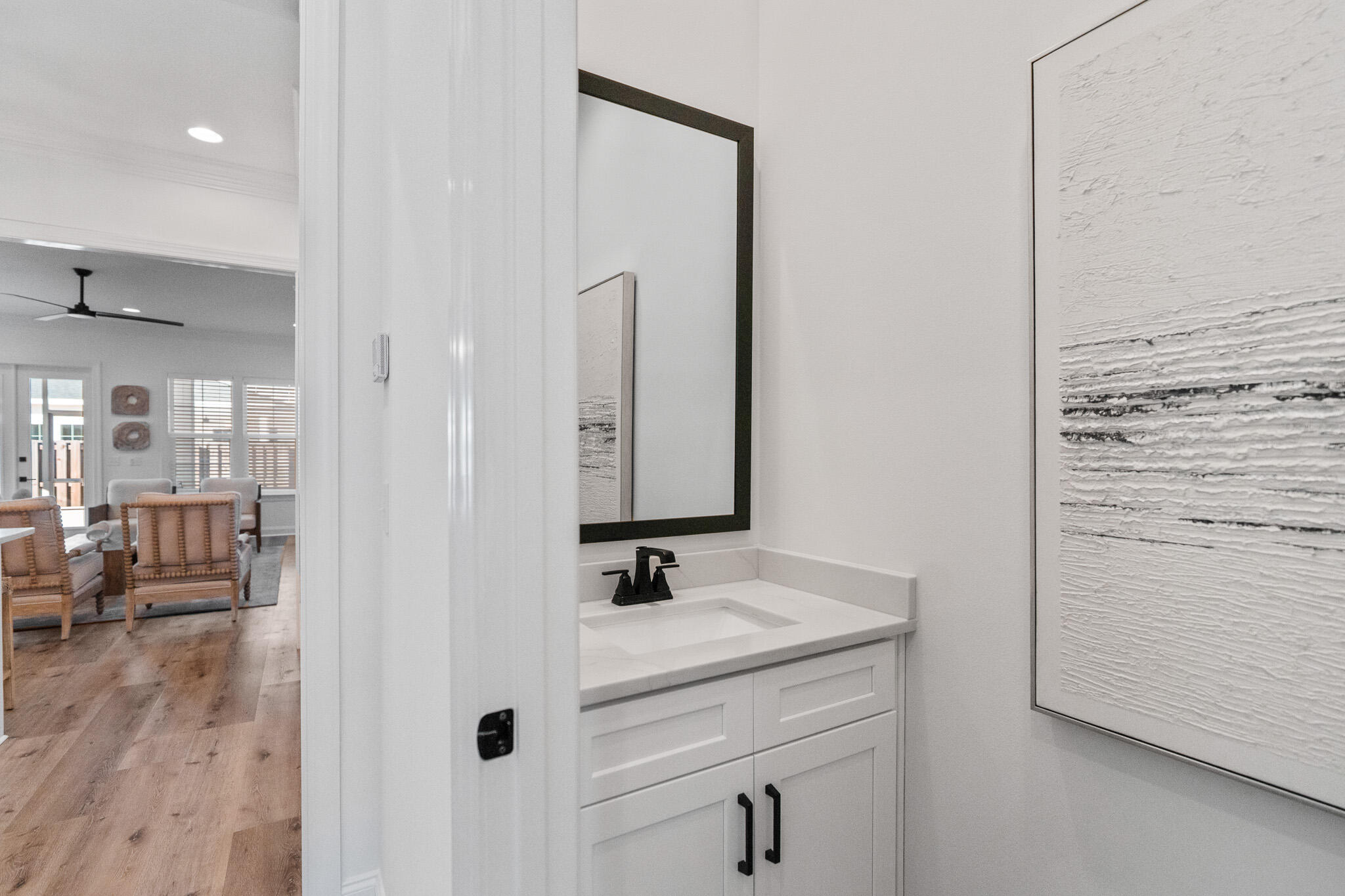 90 Suwannee Dr Inlet Beach Inlet Beach, FL 32461 - Photo 46 of 59 a bathroom with a sink and a mirror