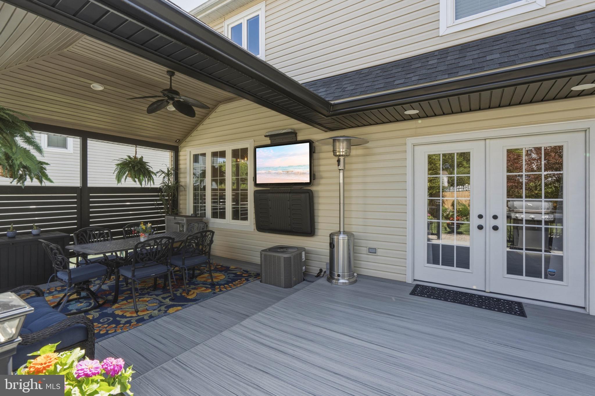 13494 Proctor Road Philadelphia, PA 19116 - Photo 41 of 59 Custom deck showing double french doors