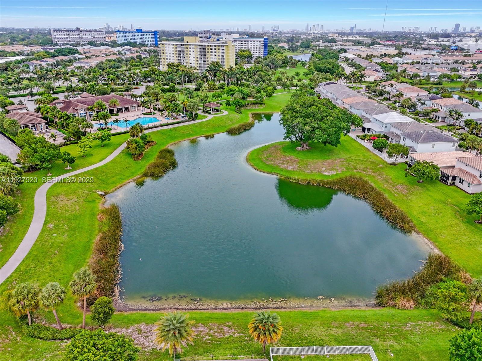 1190 Eucalyptus Drive, Unit 5 Hollywood, FL 33021 - Photo 36 of 42 an aerial view of a house