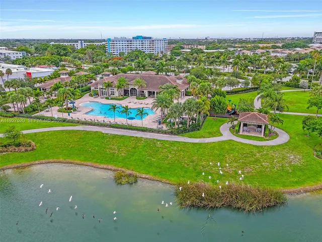 an aerial view of multiple house
