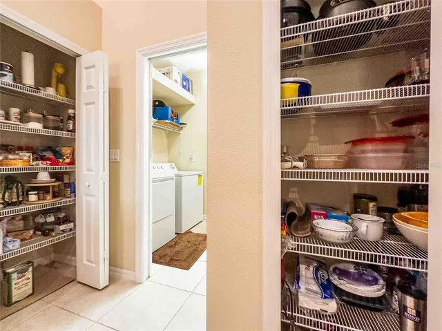 a view of water room with racks