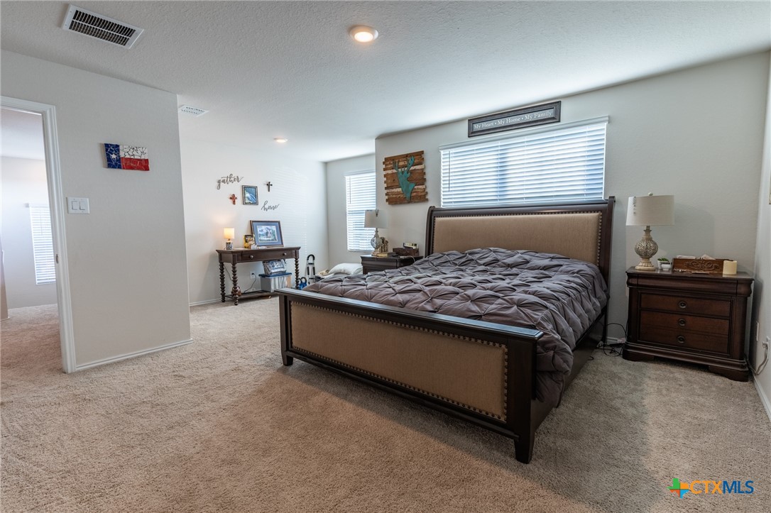 929 Indigo Way Seguin, TX 78155 - Photo 20 of 30 a bedroom with a bed and dresser