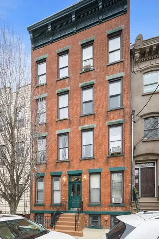 a front view of a building