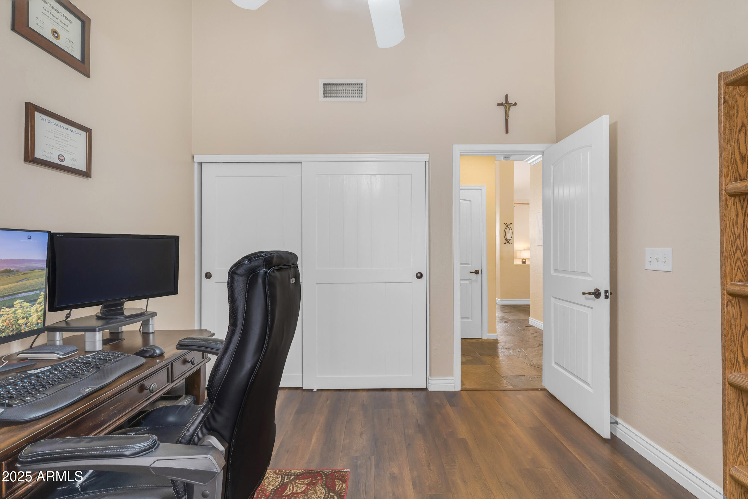 16044 South 24th Place Phoenix, AZ 85048 - Photo 27 of 42 a view of a workspace with furniture and a window
