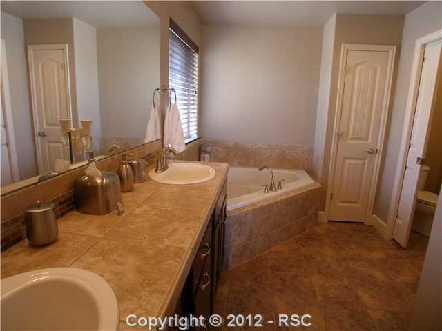 9806 Rockingham Drive Peyton, CO 80831 - Photo 12 of 16 Open walk-in tiled shower to the right
