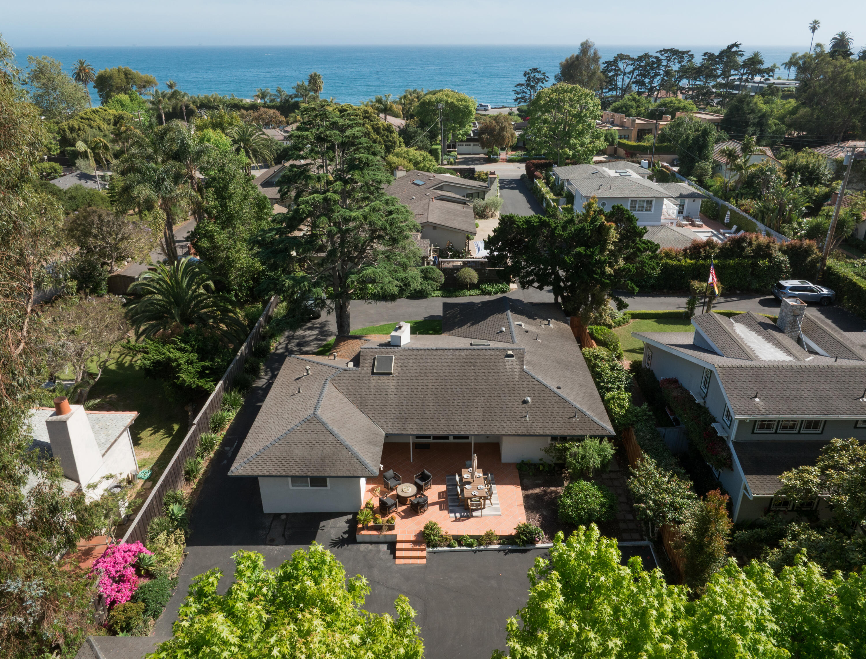 1116 Hill Road Santa Barbara, CA 93108 - Photo 20 of 22 an aerial view of a house with a garden