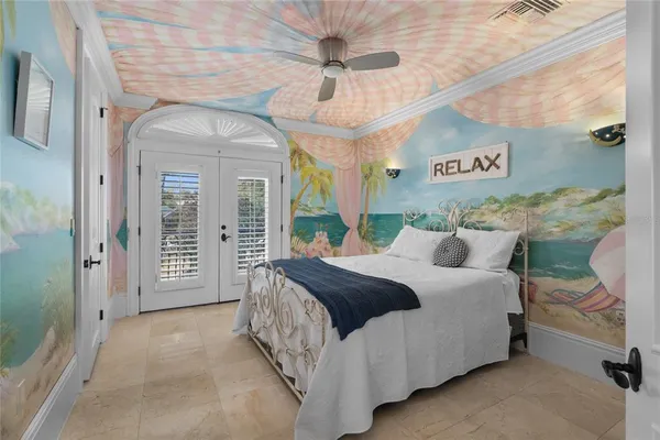 a swimming pool with outdoor view