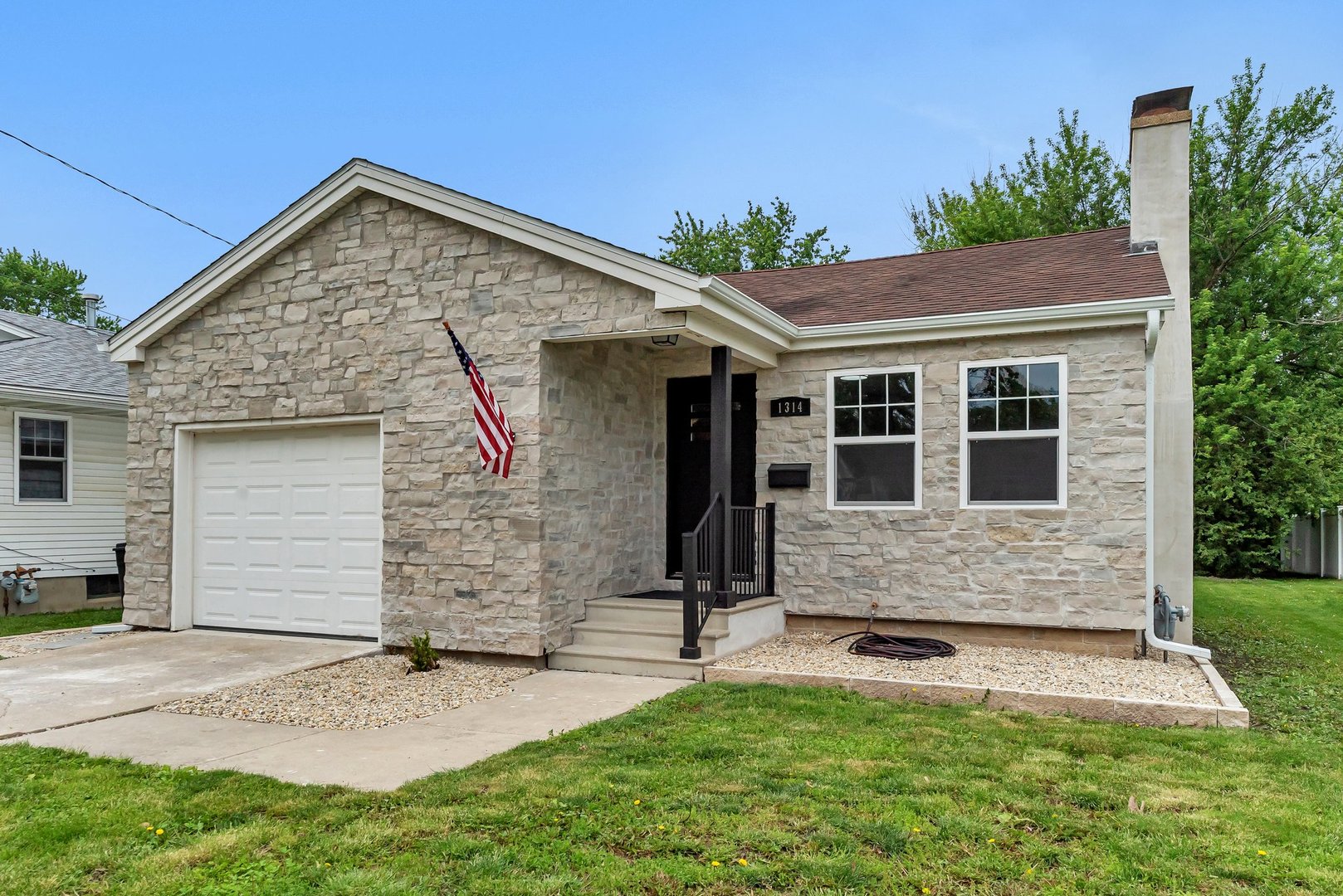 front view of house with a yard