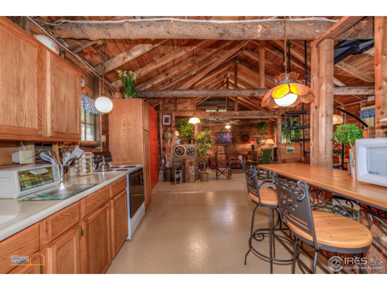 view of greatroom from kitchen