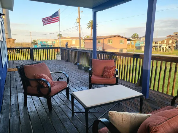 a outdoor view with a sitting space