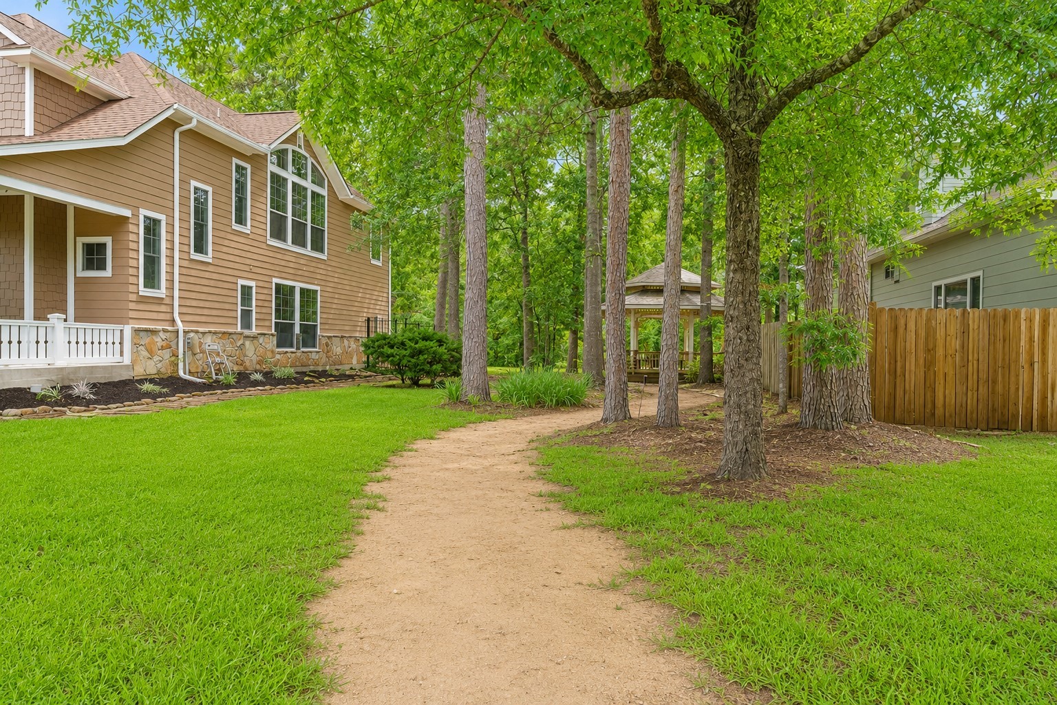 28306 Ryans Ridge Lane Spring, TX 77386 - Photo 41 of 44 Right out your front door is the trail that leads to the gazebo, pond and nature preserve!