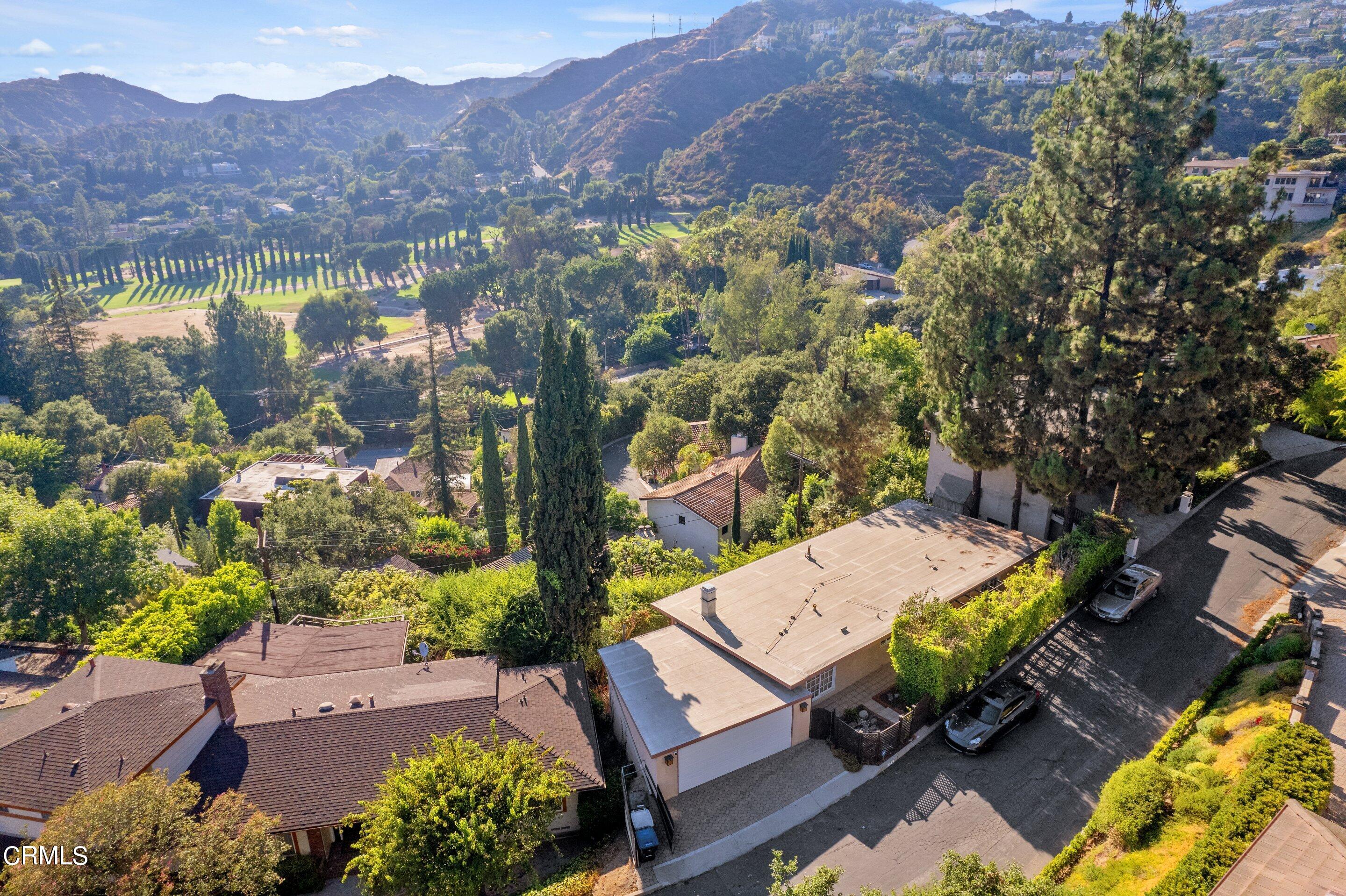 3170 Buckingham Road Glendale, CA 91206 - Photo 43 of 47 an aerial view of a house with a yard