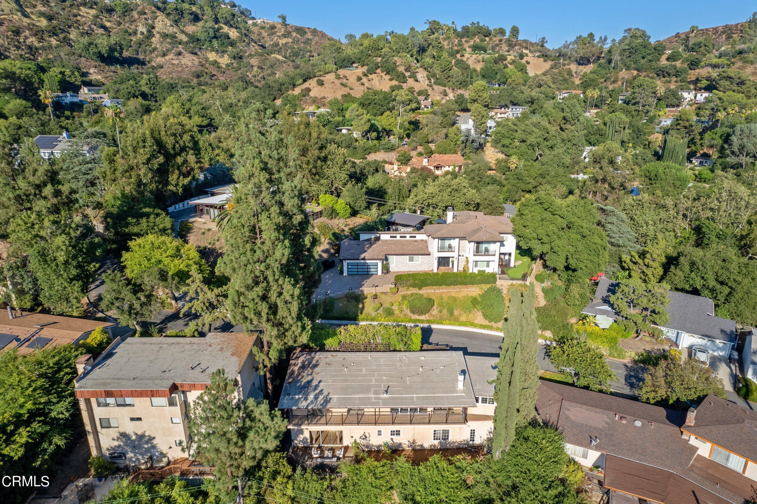 3170 Buckingham Road Glendale, CA 91206 - Photo 45 of 47 an aerial view of residential houses with outdoor space