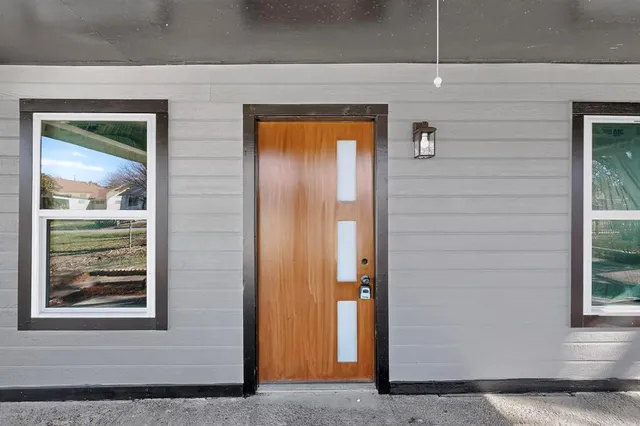 a view of an front door