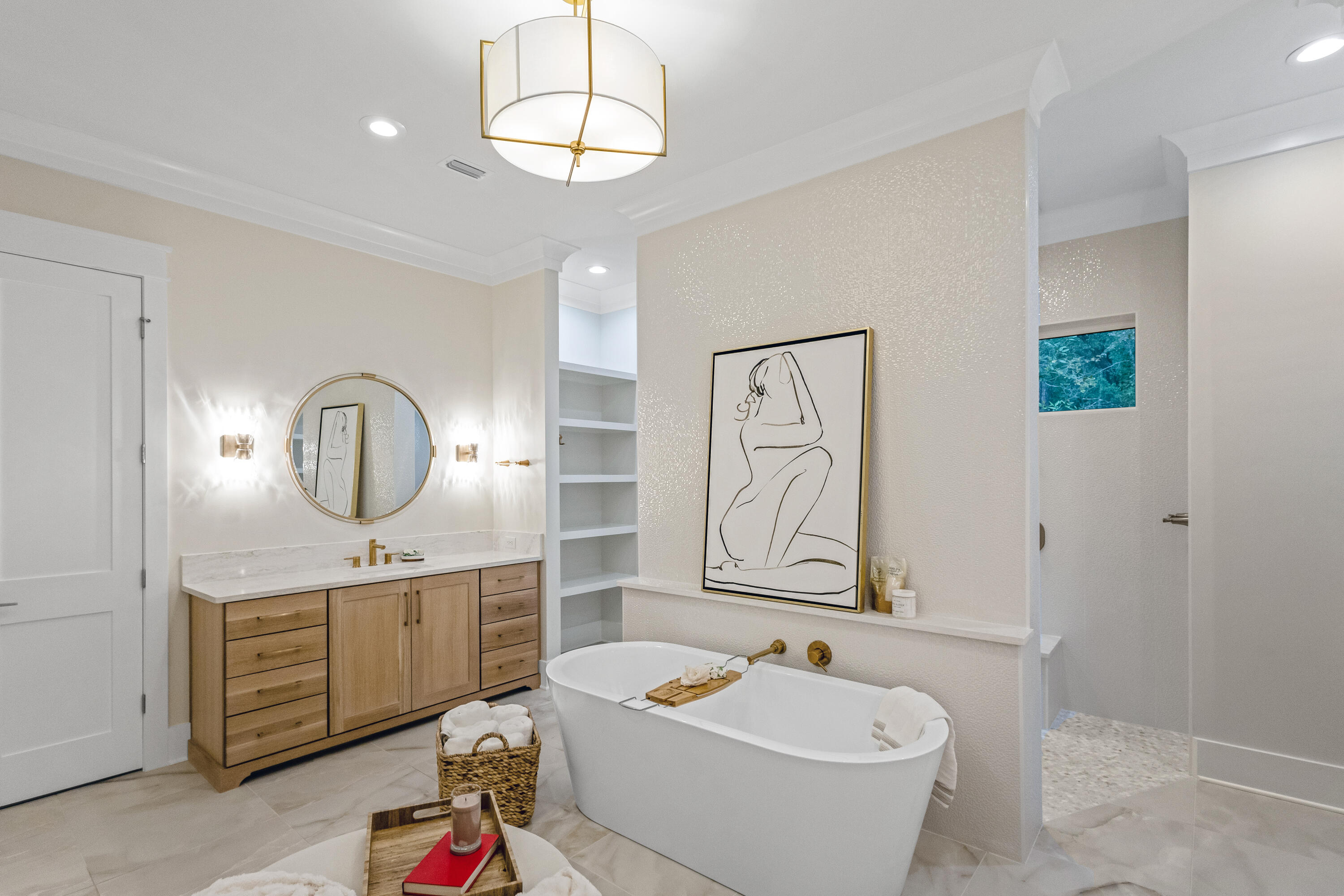 71 Clermont Cove Freeport, FL 32439 - Photo 26 of 73 a bathroom with a sink a bathtub and a mirror