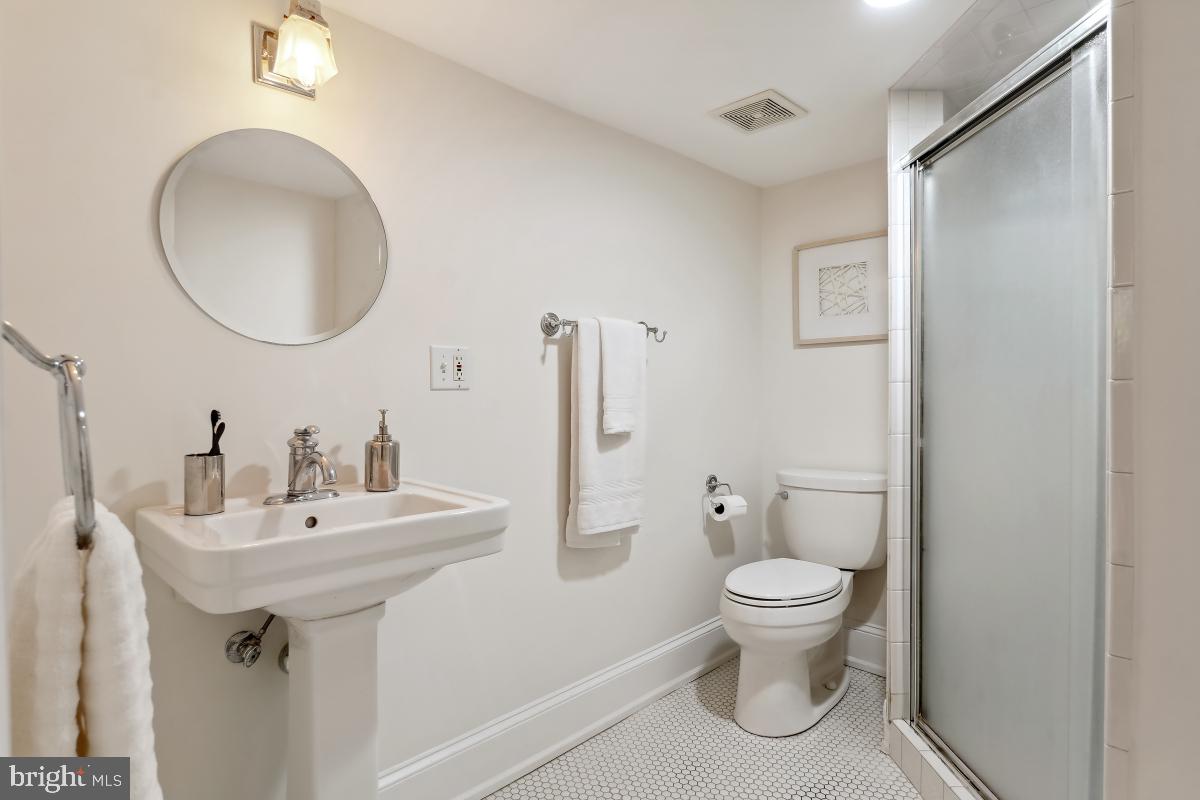 514 15th Street Southeast Washington, DC 20003 - Photo 29 of 36 a bathroom with a toilet sink and mirror