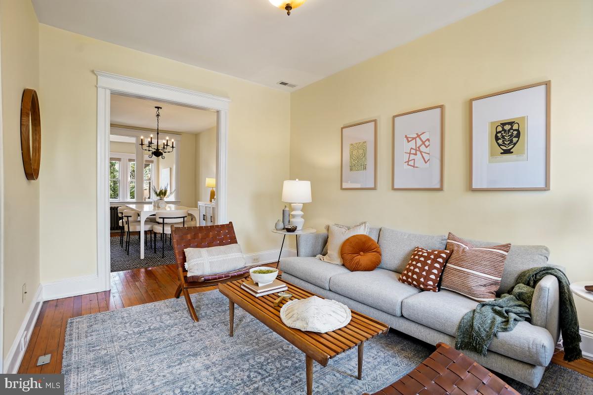 514 15th Street Southeast Washington, DC 20003 - Photo 7 of 36 a living room with furniture and wooden floor