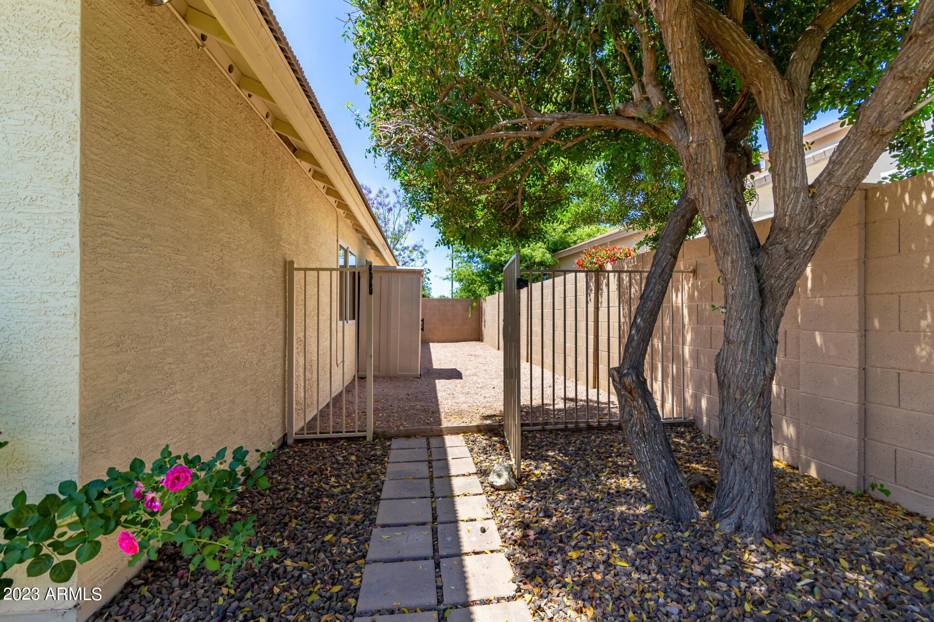 2065 South Marble Street Gilbert, AZ 85295 - Photo 46 of 59 a view of a pathway of a house with wooden fence